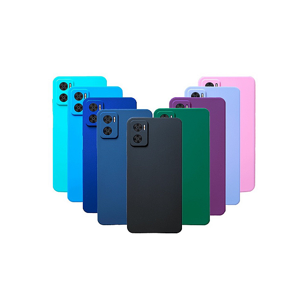 Capa Motorola E22 1 Linha Silicone Veludo interno
