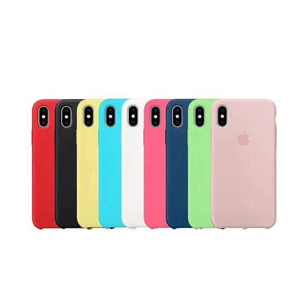 Capa Iphone X/XS Silicone Aveludada com Logo