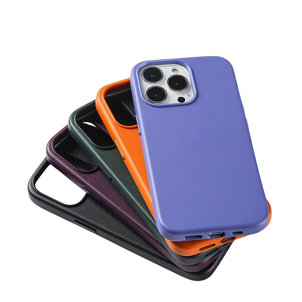 Capa Couro Magsafe Iphone 15 Pro Max com Veludo Interno