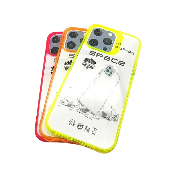 Capa Iphone Space Collection com Bordas Coloridas Neon