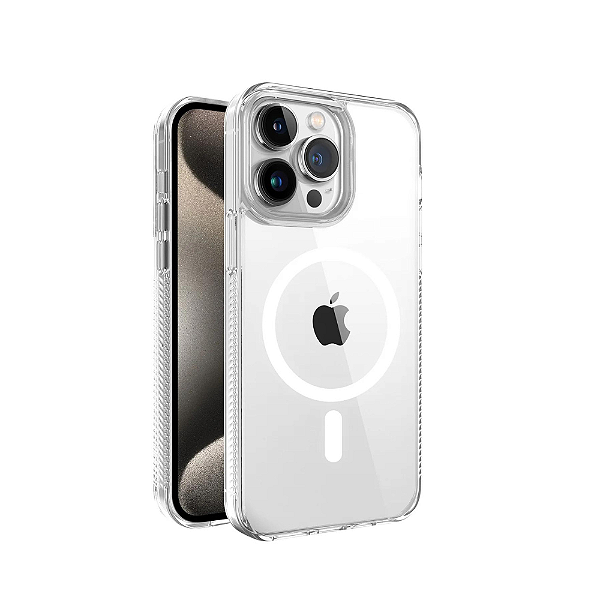 Capa Anti-slip Transparente Mgsafe Iphone 15 Pro Max