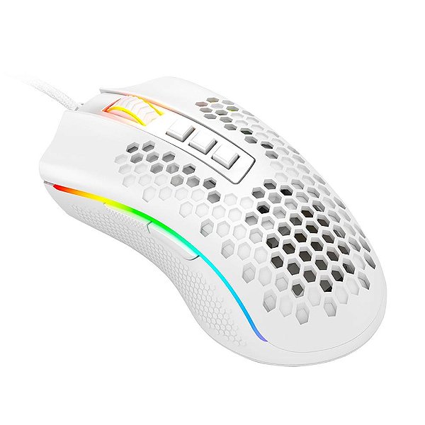 Mouse Gamer Redragon Storm Elite, Lunar White 16000DPI -RGB