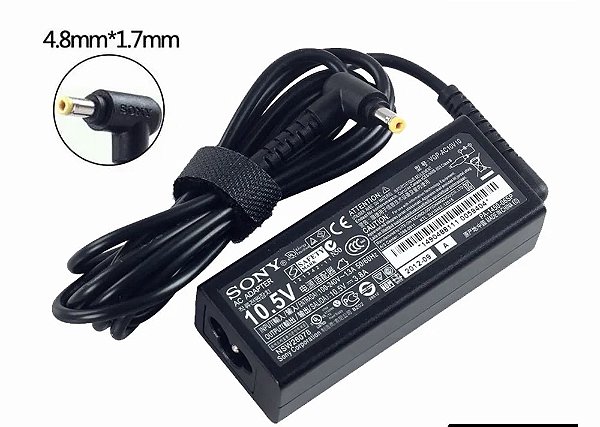 Carregador Notebook Sony Vaio conector fino 40w 10,5v 3.8ah  4.8X1.7MM