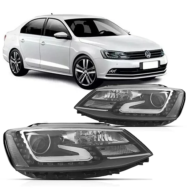 Farol Full LED Volkswagen Jetta MK6/6.5 Modelo OEM 2011 até 2018