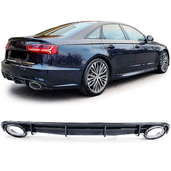 Difusor Traseiro Audi A6 Estilo RS6 C7 2017 até 2019