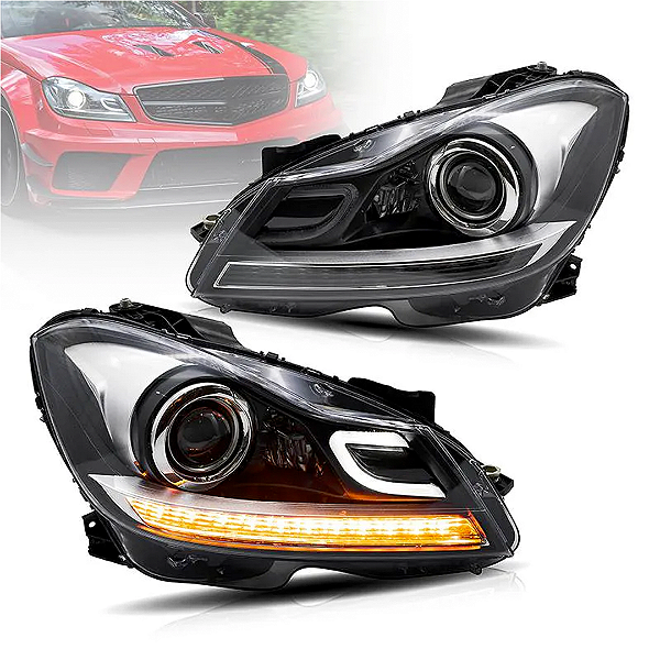 Farol Bi-Xenon Mercedes Classe C W204 2011 até 2014