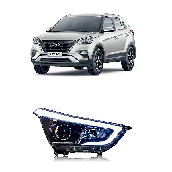 Farol Bi-Xenon Hyundai Creta 1 Geração 2016 até 2021