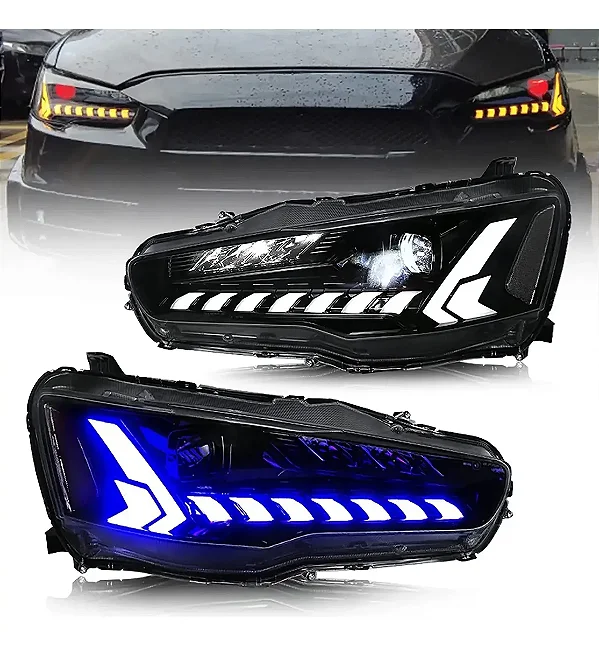 Farol Nissan Lancer X New Amber Full LED (2008-2019)