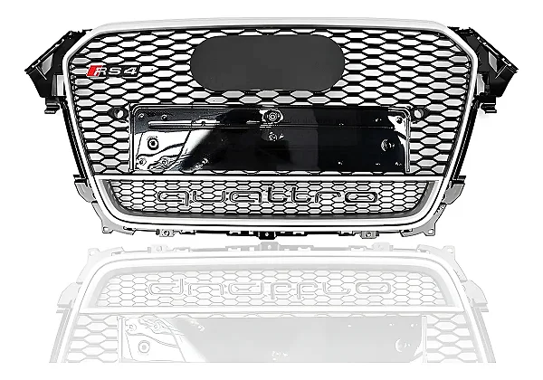 Grade Colmeia A4 B8.5 Estilo RS4 Quattro Chrome (2013-2016)