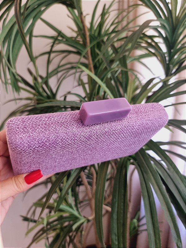 Clutch Tecido lavanda