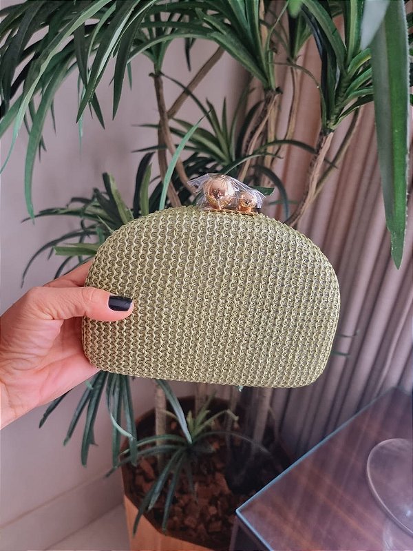Clutch  Palha Verde Mint