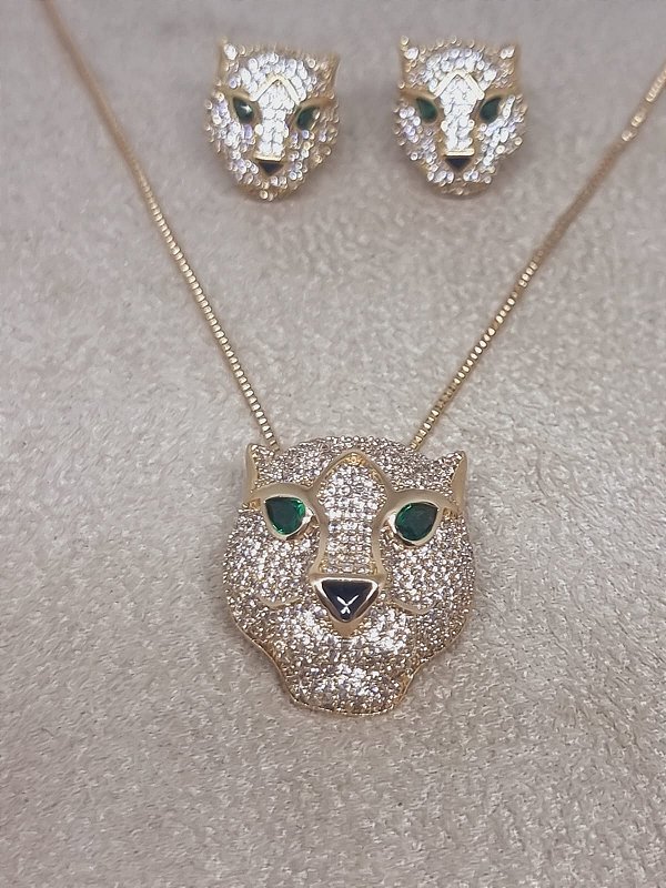 Promoção Pantera Luxo  banho ouro amarelo 18k