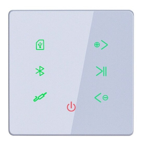 Amplificador De Parede Bluetooth Touch Som Ambiente