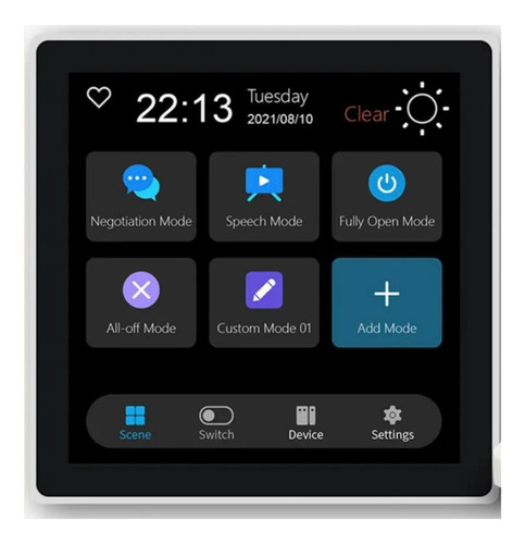 Painel Controle Casa Smart Interruptor Zigbee Tuya Touch 4