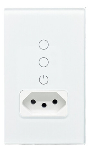 Interruptor Vidro Touch Inteligente Wifi 2 Botões Tuya Smart