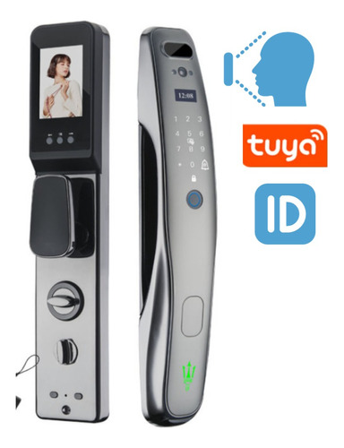 Fechadura Digital Tuya Biometria Card Reconhecimento Facial