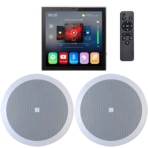 Kit Amplificador Parede Som And 11 + 2 Caixas Som Jbl 6fr2r