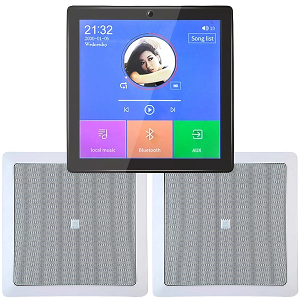Kit Amplificador Parede Bt Som Ambiente + 2 Caixas Jbl 6FR1Q