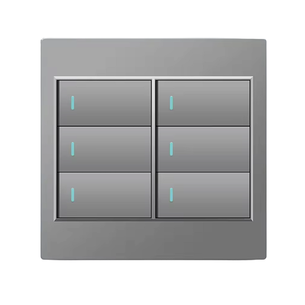 Interruptor 6 Botão Paralelo Luxo 4x4 Vidro Temperado