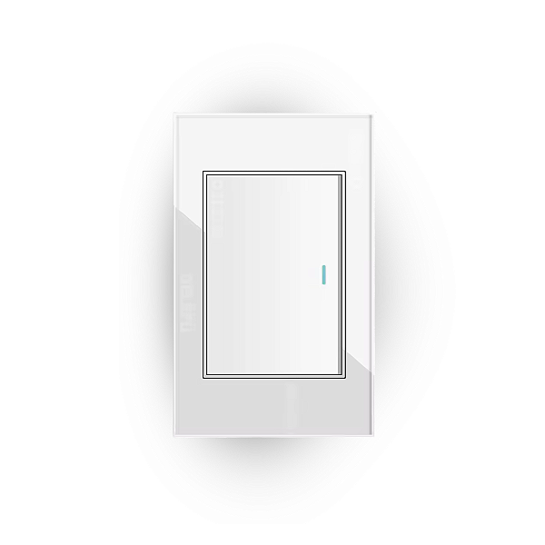 Interruptor 1 Botão Paralelo Luxo 4x2 Vidro Temperado