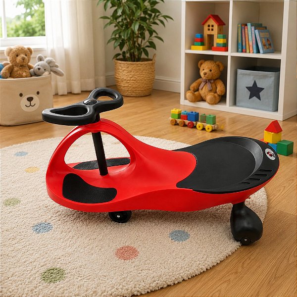 Carrinho Infantil Super Car - Vermelho e Preto