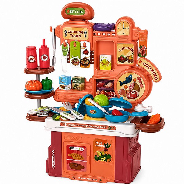 Kit Cozinha Infantil Completa com Acessórios 46 Peças