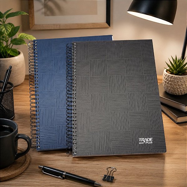 Caderno Anual de 2027 - Preto e Azul