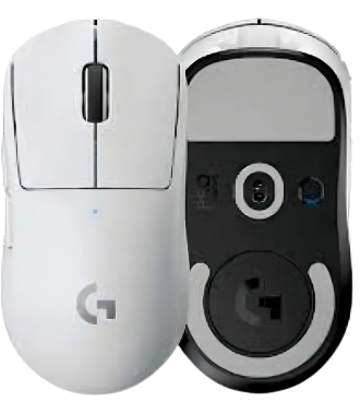 Mouse Gamer Sem Fio Logitech G PRO X SUPERLIGHT 2 DEX com Tecnologia LIGHTSPEED, Design Assimétrico para Destros, 5 Botões Programáveis, Sensor Hero 2 com DPI de 44K, Recarregável - Branco