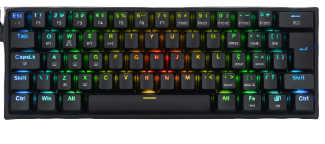 Teclado Gamer Redragon Bluetooth Mecânico Fizz Pro Rgb Switch Blue