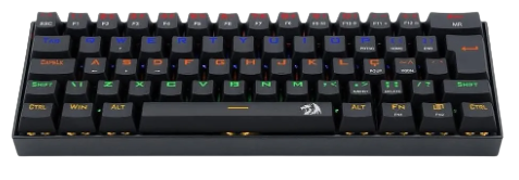Teclado Mecânico Redragon Lakshmi Rainbow Switch Red K606r Cor de teclado Preto