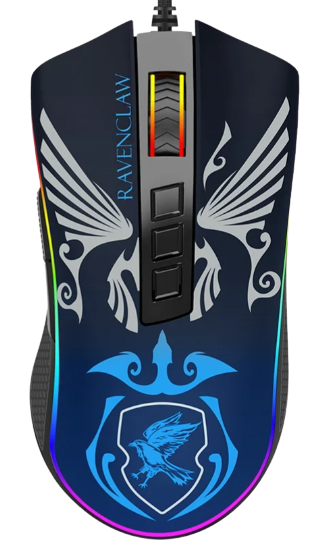 Mouse Gamer Redragon Harry Potter Corvinal, RGB, 12400 DPI, Sensor Pixart PMW3327, USB, Preto e Azul - HP-711R