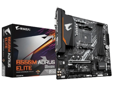 Placa Mae Gigabyte B550m Aorus Elite Am4 Ddr4 Hdmi M-atx Cor Preto
