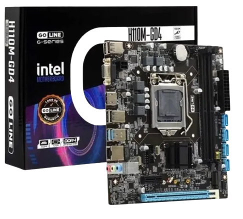 Placa Mãe Intel GoLine H110M GD4 DDR4 LGA 1151 32GB Micro ATX