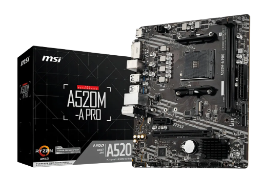 Placa-mãe Msi A520m-a Pro Am4 Matx Ddr4 Hdmi Dvi M.2