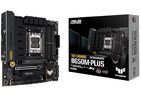 Placa Mãe Asus TUF GAMING B650M-PLUS (AM5/DD5/HDMI/DisplayPort/M.2/USB 3.2/RGB)