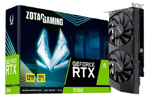 Placa De Video Zotac Geforce Rtx 3060, 12gb, Gddr6, 192-bit