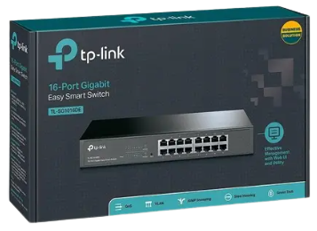 Switch 16 Portas Gigabit 10/100/1000 RACK/DESK TP-LINK TL-SG1016D