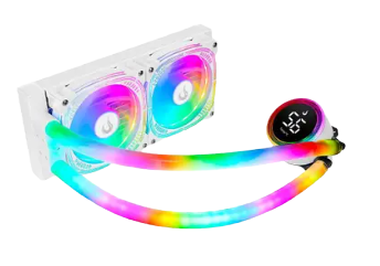 Water Cooler Rise Mode Aura Ice, ARGB, 240mm, AMD/Intel, Branco - RM-WAI-02-ARGB