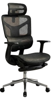 Cadeira de Escritório Ergonômica em Malha, Assento em Formato U, Altura Ajustável – Ideal para Escritório e Home Office (Preto)