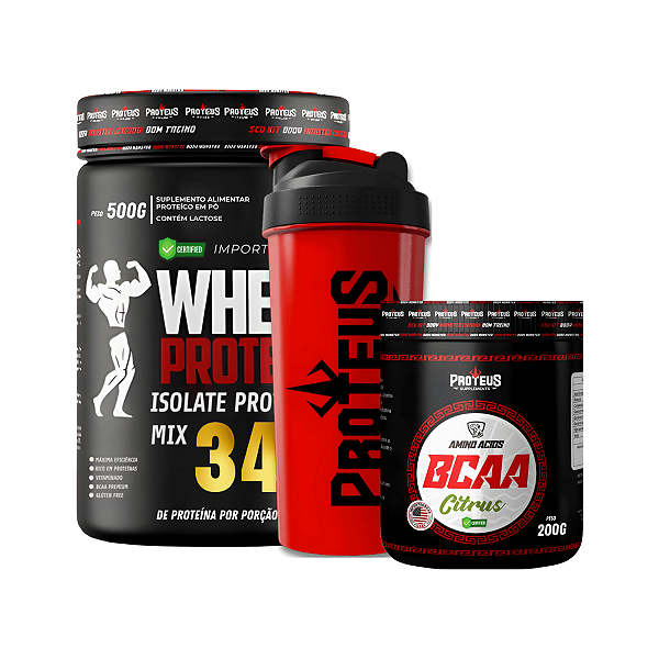 Whey Protein Black 500g + Bcaa 200g + Shaker