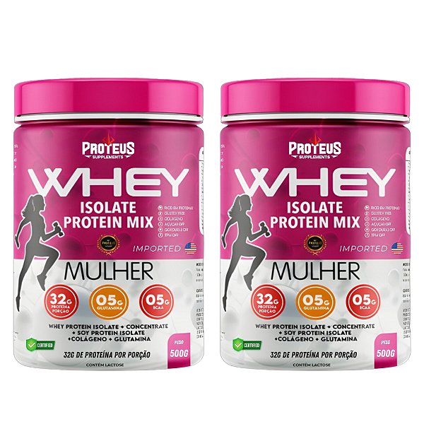 Whey Protein Mulher 1kg - 32g de Proteína - Isolado e Concentrado