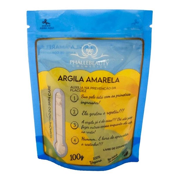 PHALLEBEAUTY - ARGILA AMARELA COMBATE O ENVELHECIMENTO