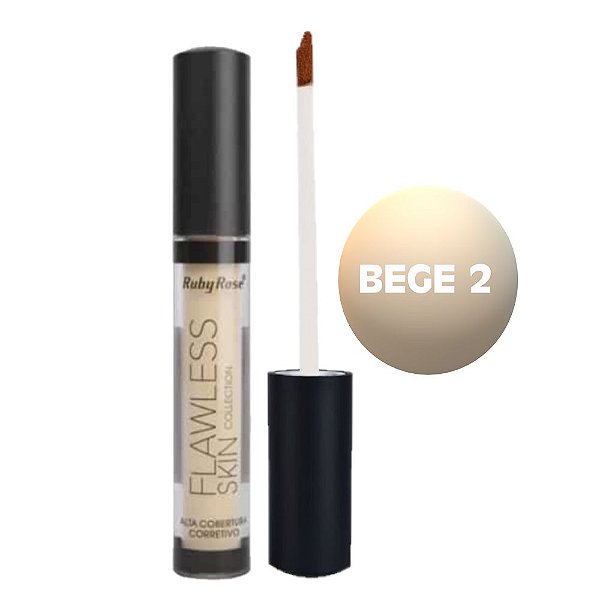 RUBY ROSE - CORRETIVO LÍQUIDO FLAWLESS - BEGE 2