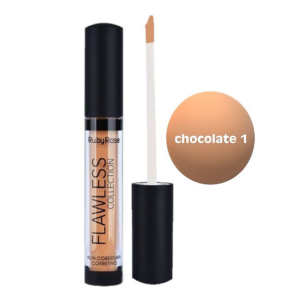 RUBY ROSE - CORRETIVO LÍQUIDO FLAWLESS - CHOCOLATE 1