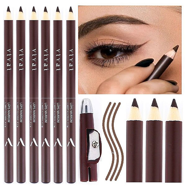 VIVAI - LAPIS DE OLHO MARROM COM APONTADOR