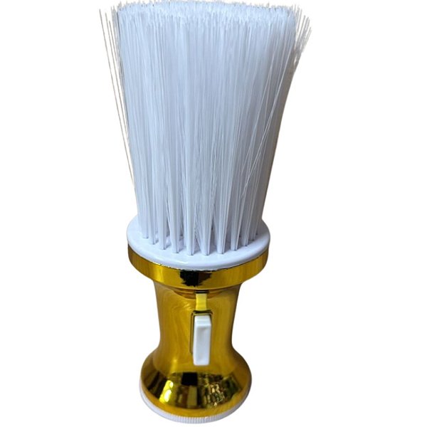 Espanador de Cabelo com Talqueira Dourado