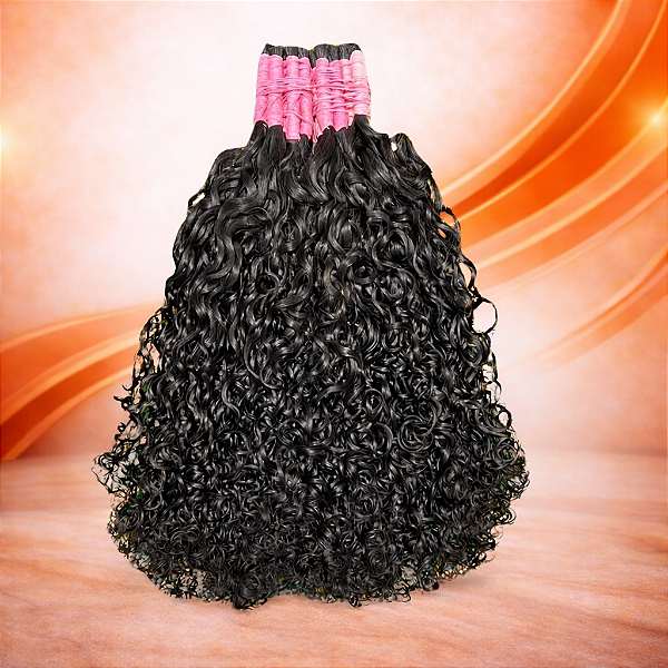 Cabelo Humano Brasileiro Cacho Caipira - 60/65 cm