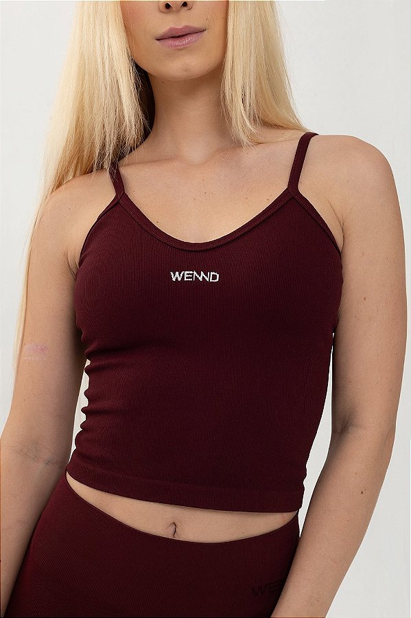 Top Fitness Seamless Urban Canelado Vinho