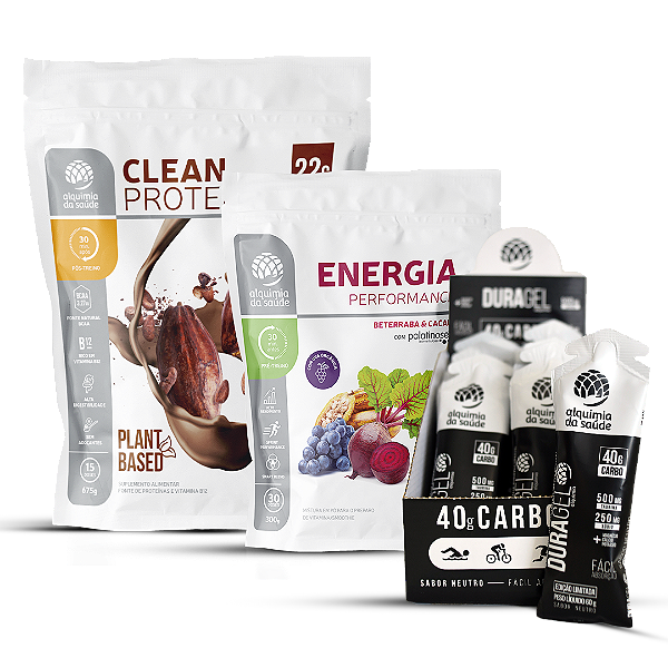 KIT ESPORTISTA  - Clean Protein + Energia Performance Uva + DURAGEL 40G NEUTRO box