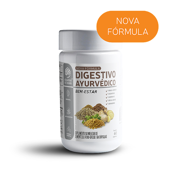 Digestivo Ayurvédico - 60 Cápsulas Vegetais - Nova formulação